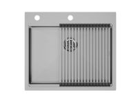 Комплект: Мойка KRONER-PRO 59 + ролл-мат PRO в цвет мойки PM705951-BS+R405-BS